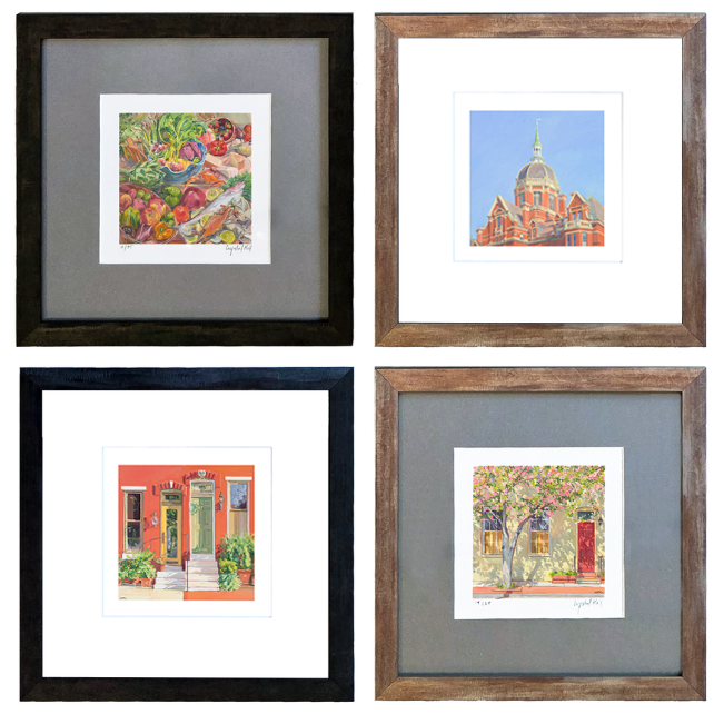 'Left and Right Neighbors' 4x4" Framed Print