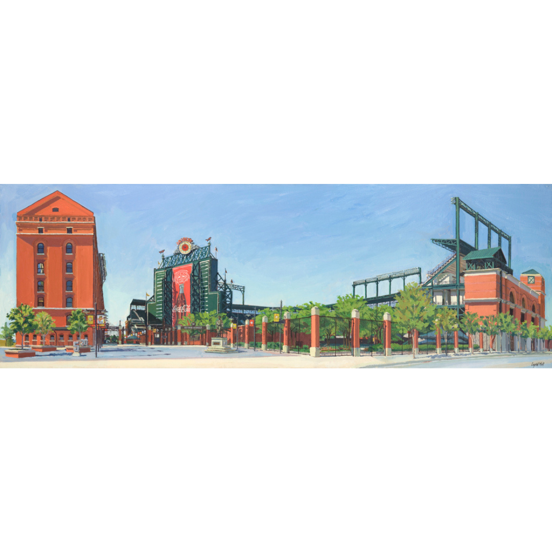 "Camden Yards": Oriole Park. FINE ART PRINT of an original painting by Crystal Moll