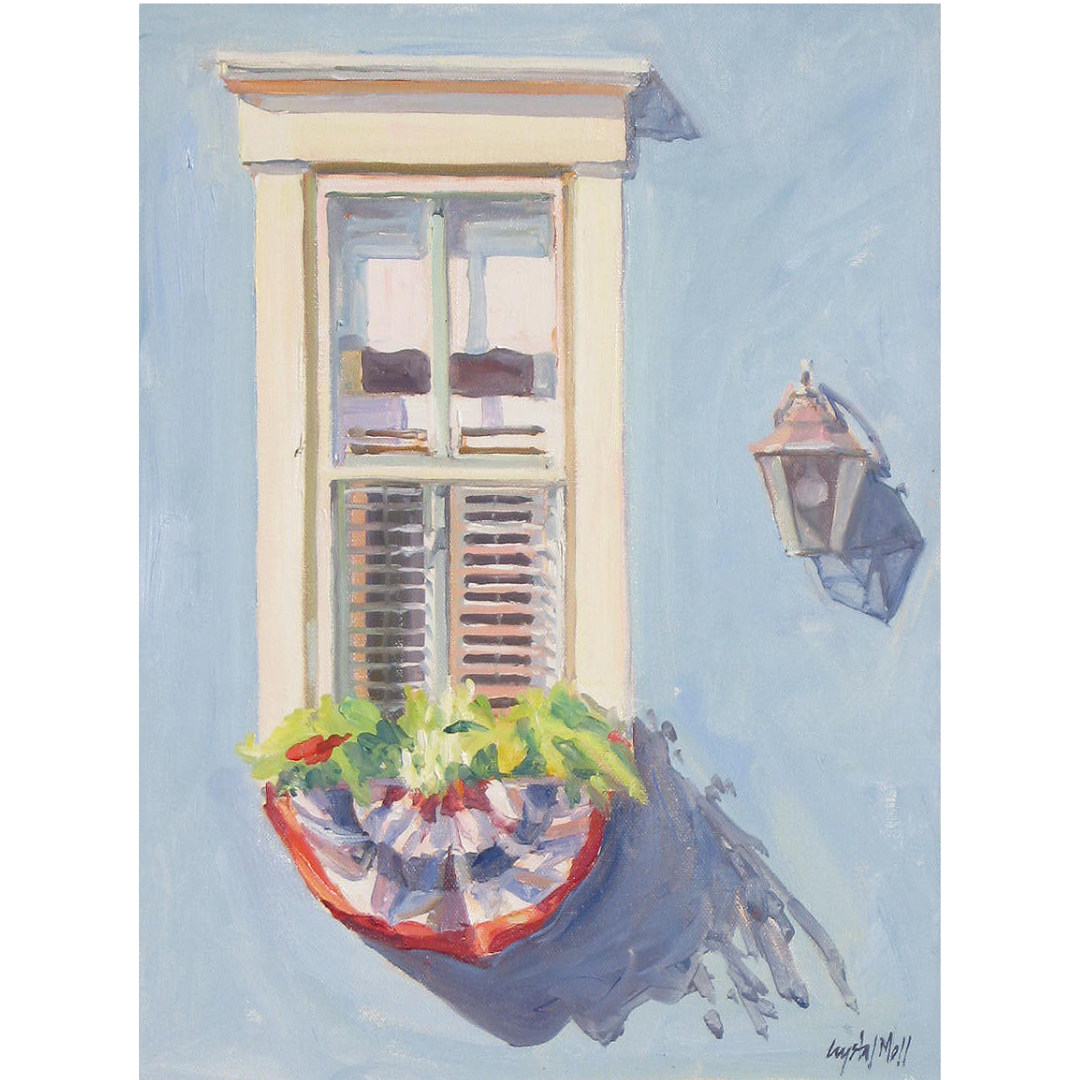 Dressed Window: Original painting by Crystal Moll