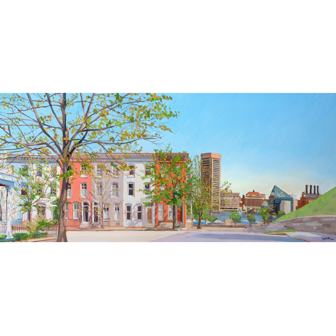 "Hillside Neighbors": FINE ART PRINT of an original painting by Crystal Moll