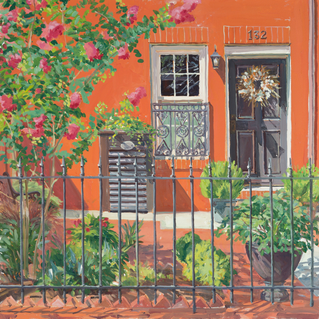"Lee Street Blossoms": FINE ART PRINT of an original painting by Crystal Moll