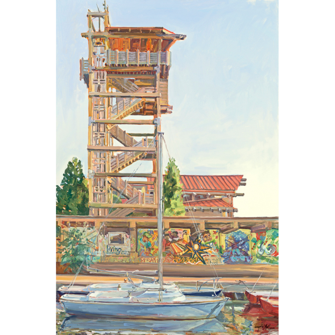 "Living Tower": FINE ART PRINT of an original painting by Crystal Moll