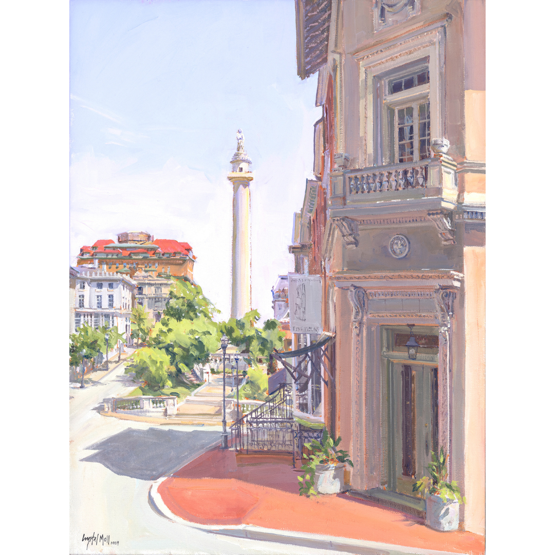"Summer Shade in Mt. Vernon" FINE ART PRINT of an original painting by Crystal Moll