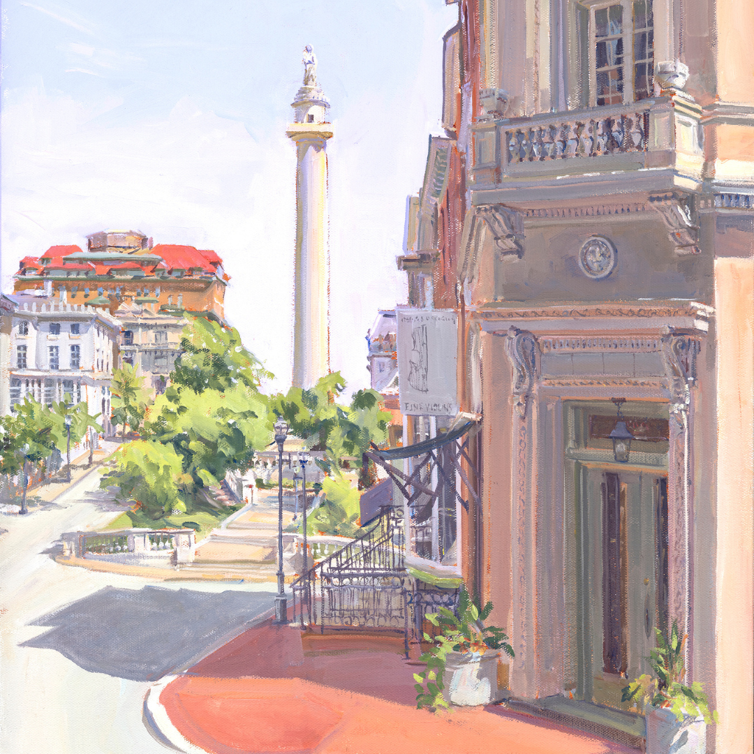"Summer Shade in Mt. Vernon" FINE ART PRINT of an original painting by Crystal Moll