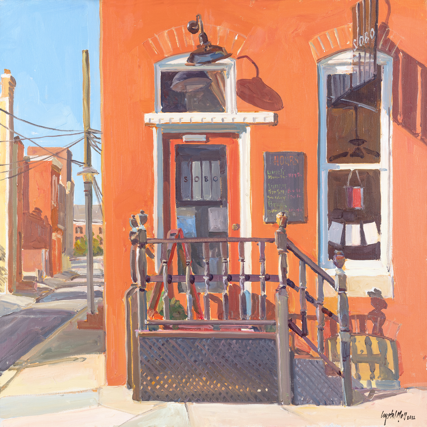 Sobo Cafe: Original painting by Crystal Moll