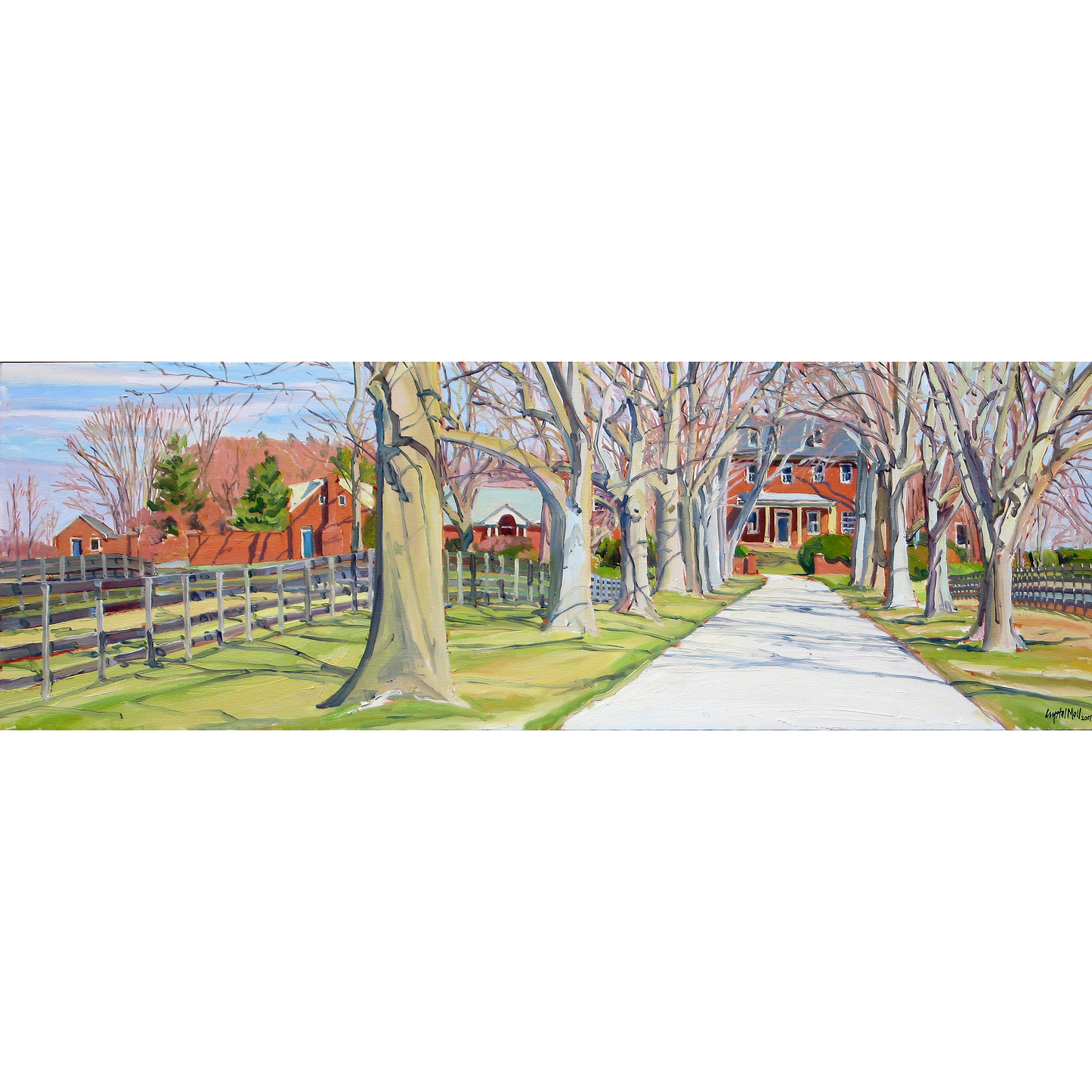 Tree Line Lane: Original painting by Crystal Moll