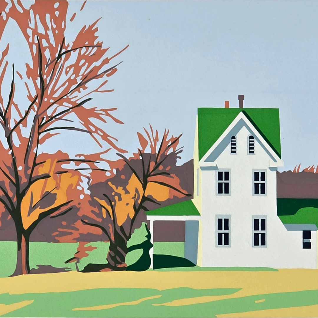"Bob's Farm". SILKSCREEN PRINT by Crystal Moll
