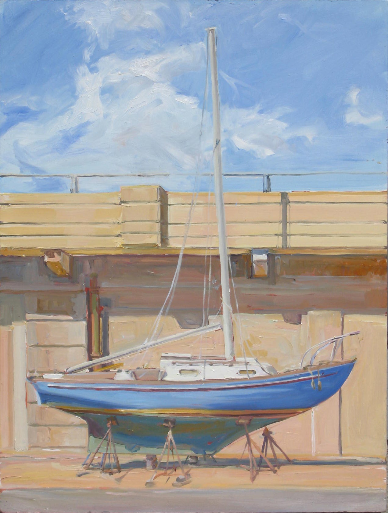 Dry Dock: Original painting by Crystal Moll