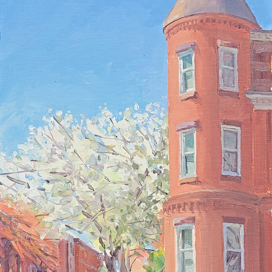 "Baltimore Turret": Original painting by Crystal Moll