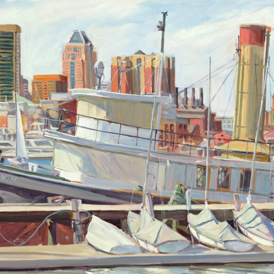 "Baltimore Tug": FINE ART PRINT of an original painting by Crystal Moll