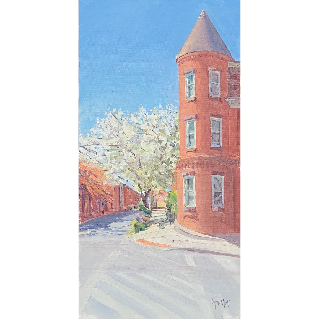 "Baltimore Turret": Original painting by Crystal Moll