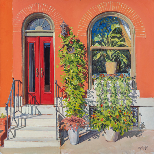 "Blooming on Warren": FINE ART PRINT of an original painting by Crystal Moll