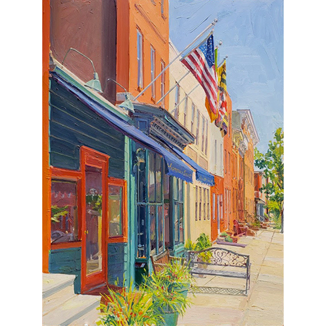 "Blues on Hull Street": FINE ART PRINT of an original painting by Crystal Moll