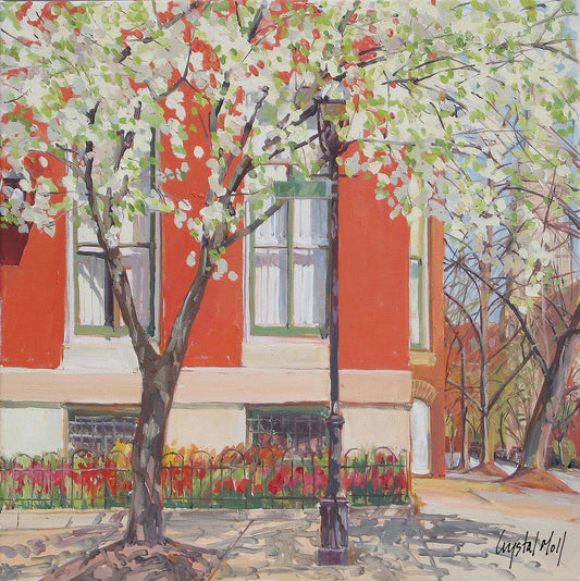 Bolton Hill Tulips:  Original painting by Crystal Moll