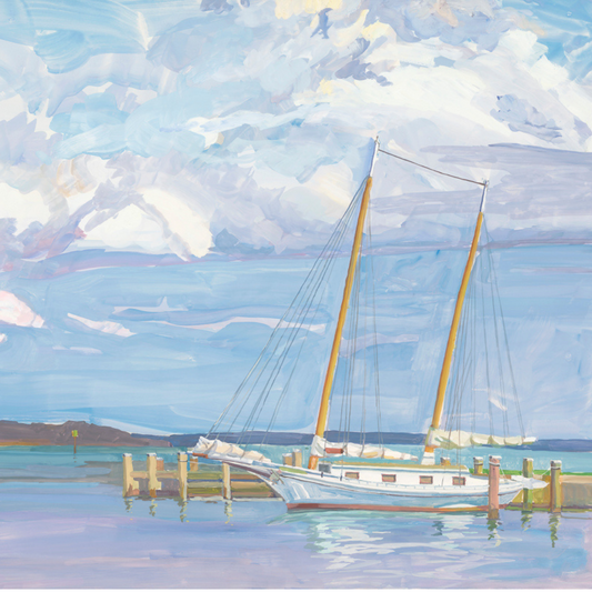 "Bugeye" Sailboat Eastern Shore. FINE ART PRINT of an original painting by Crystal Moll