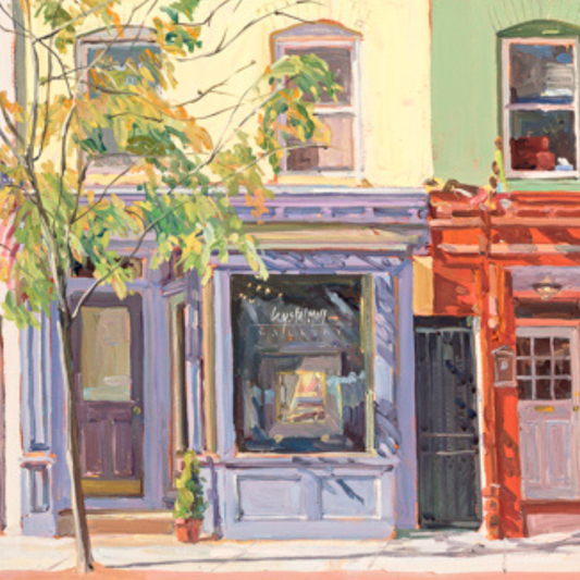 "Charles Street Neighbors": FINE ART PRINT of an original painting by Crystal Moll