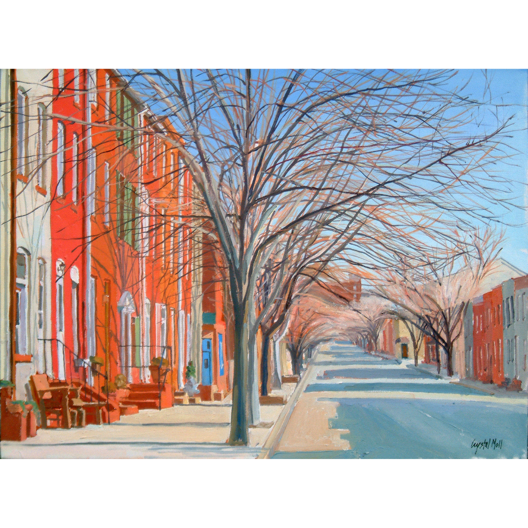 Elliot Street: Original painting by Crystal Moll
