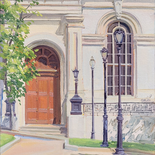 Exit Left: Original painting by Crystal Moll
