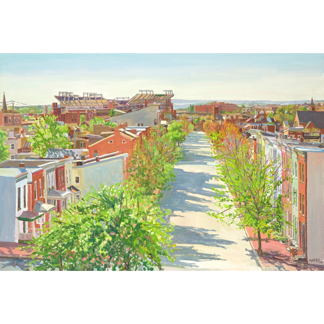 "Federal Hill Spring": FINE ART PRINT of an original painting by Crystal Moll