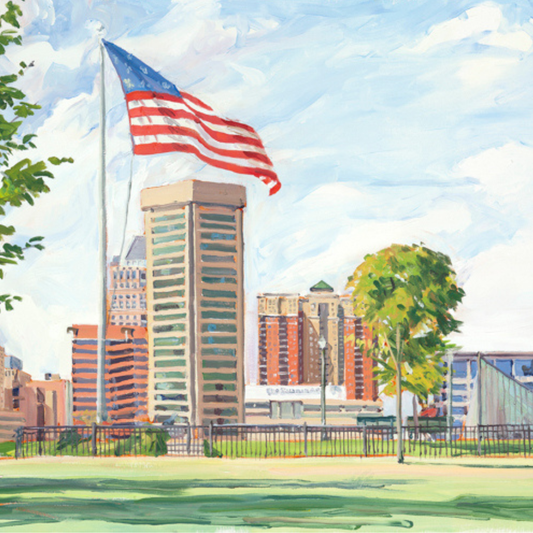 "Federal Hill": FINE ART PRINT of an original painting by Crystal Moll