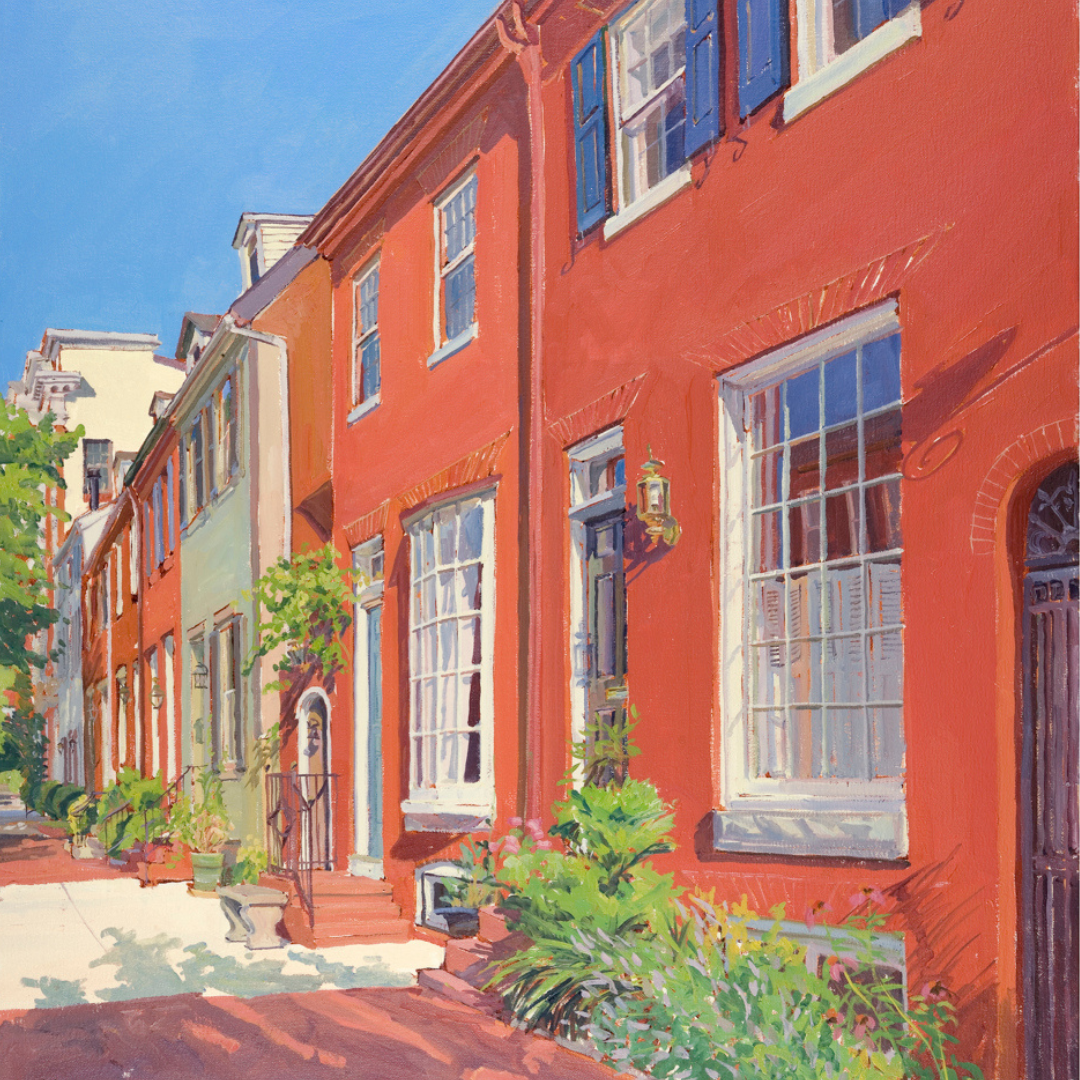 "Fox on Montgomery": FINE ART PRINT of an original painting by Crystal Moll