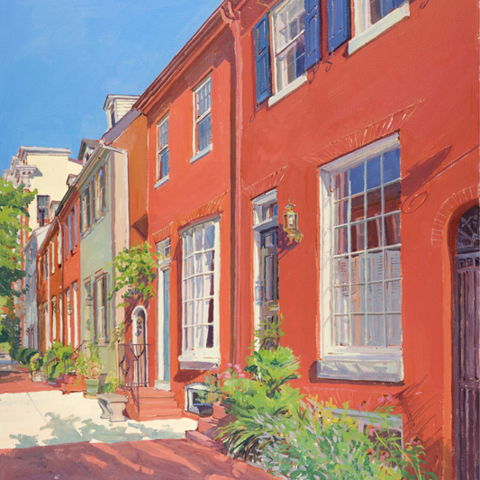 "Fox on Montgomery": FINE ART PRINT of an original painting by Crystal Moll