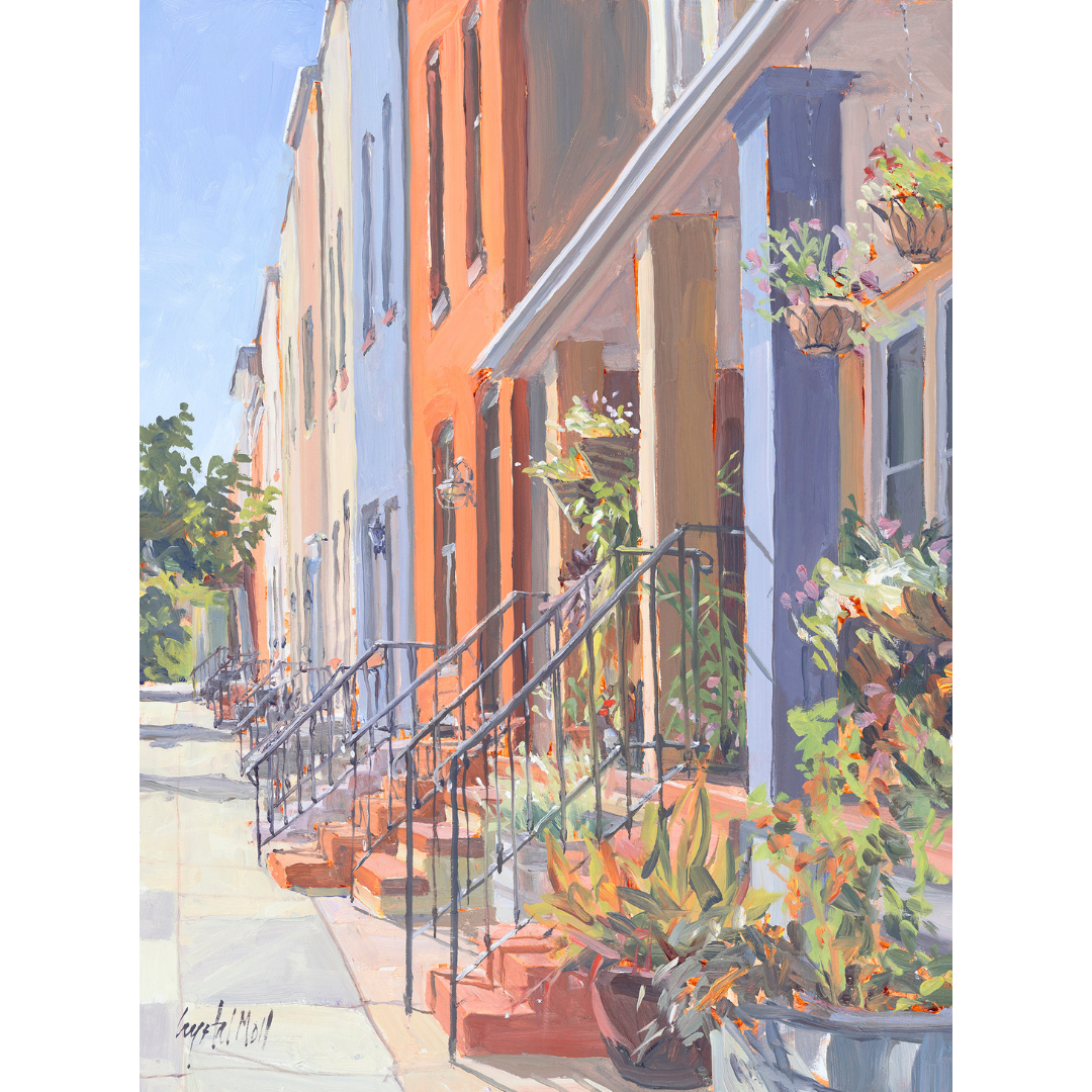 "Gallery Neighbors": FINE ART PRINT of an original painting by Crystal Moll