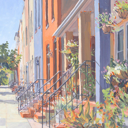 "Gallery Neighbors": FINE ART PRINT of an original painting by Crystal Moll