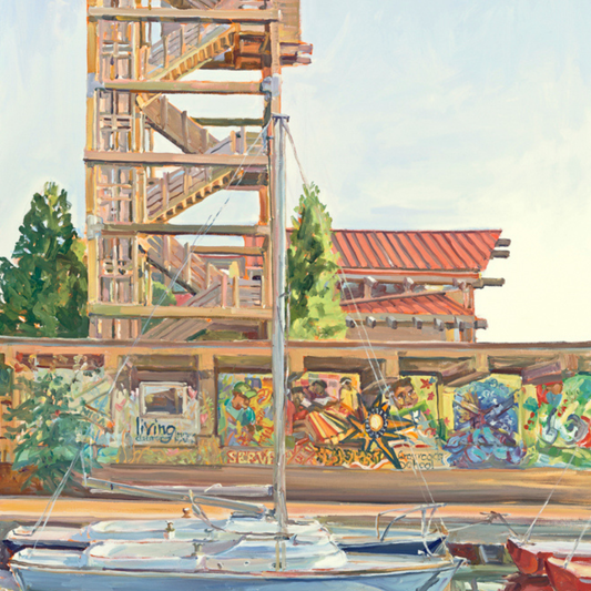 "Living Tower": FINE ART PRINT of an original painting by Crystal Moll