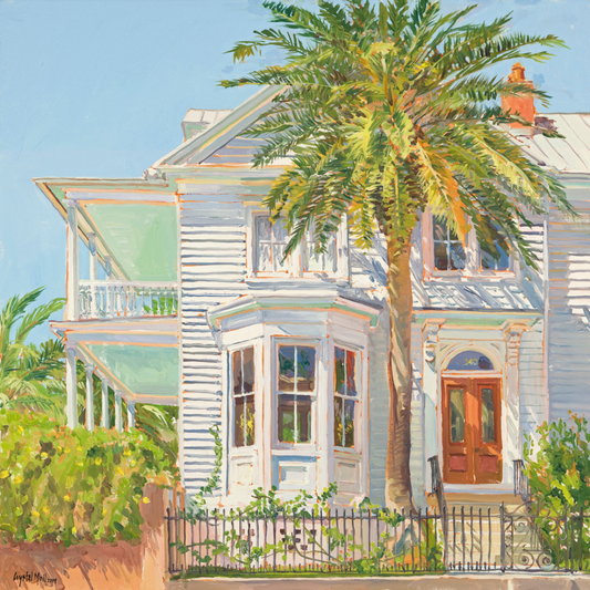 "Low Country, Haint Blue": FINE ART PRINT of an original painting by Crystal Moll