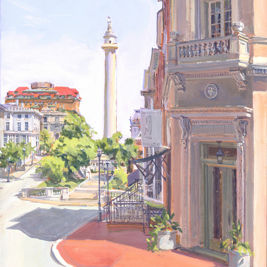 "Summer Shade in Mt. Vernon" FINE ART PRINT of an original painting by Crystal Moll
