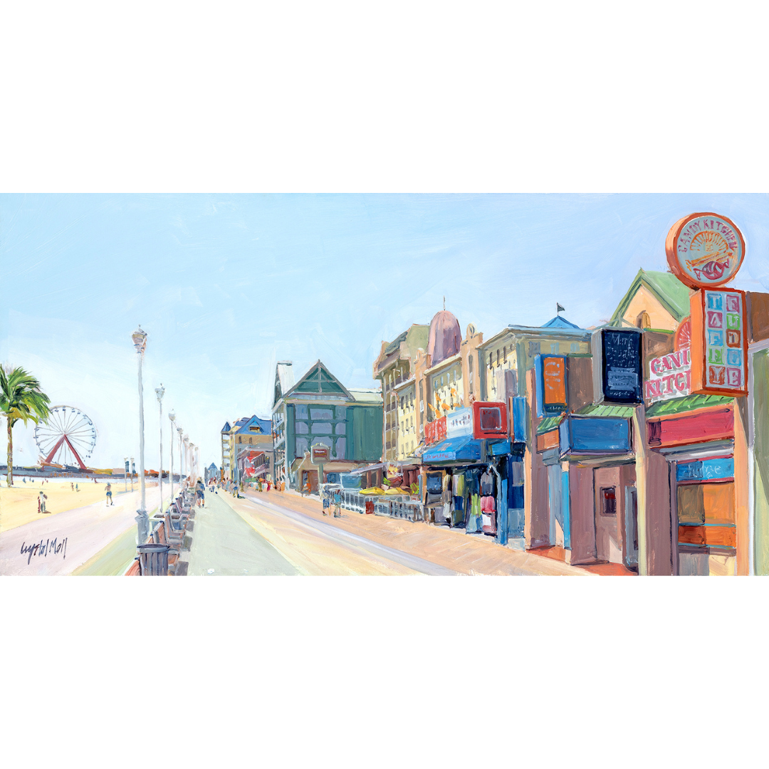 "On the Boardwalk": FINE ART PRINT of an original painting by Crystal Moll