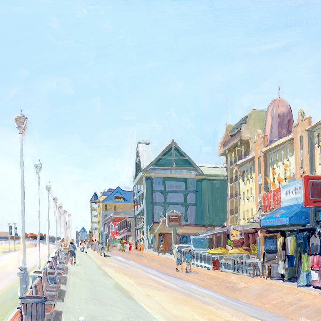 "On the Boardwalk": FINE ART PRINT of an original painting by Crystal Moll