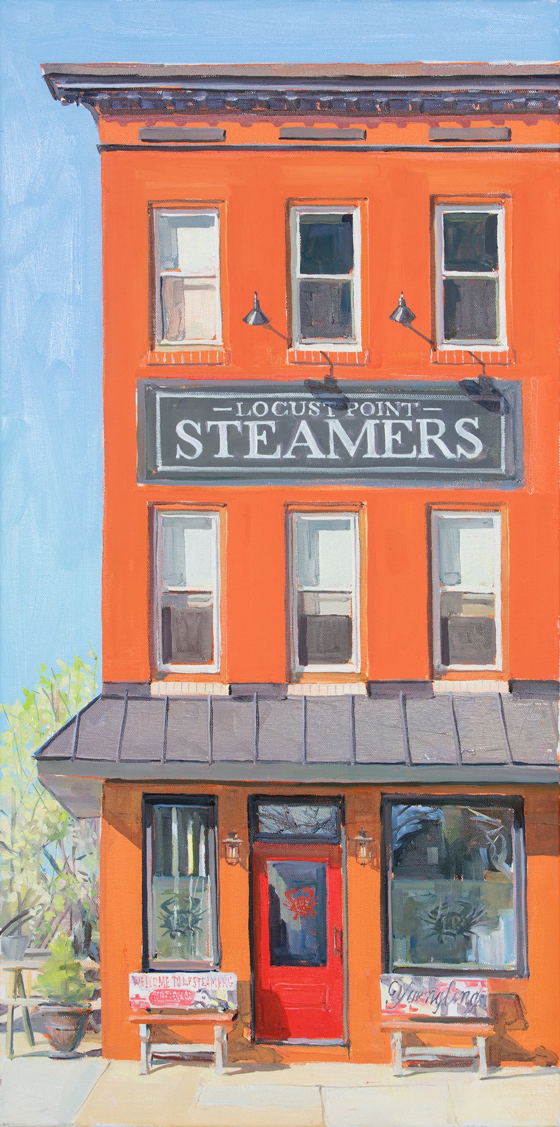 Opening Day at LP Steamers: Original painting by Crystal Moll