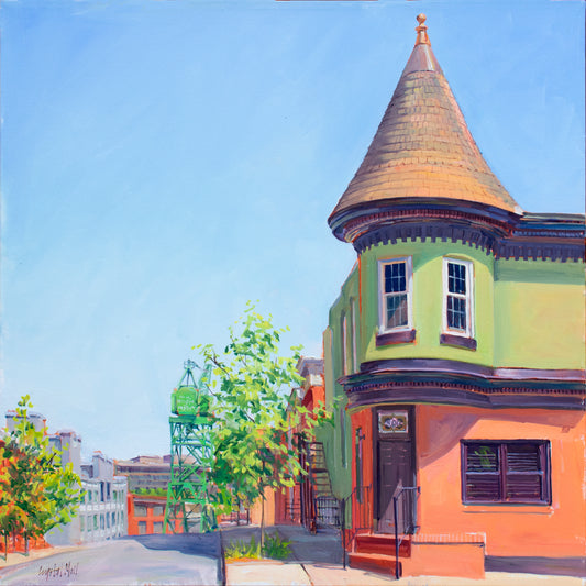 Painted Green: Original painting by Crystal Moll