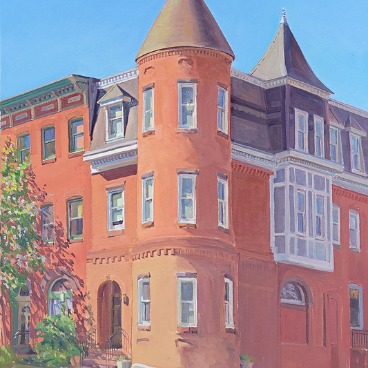 Patterson Park NW Corner: Original painting by Crystal Moll