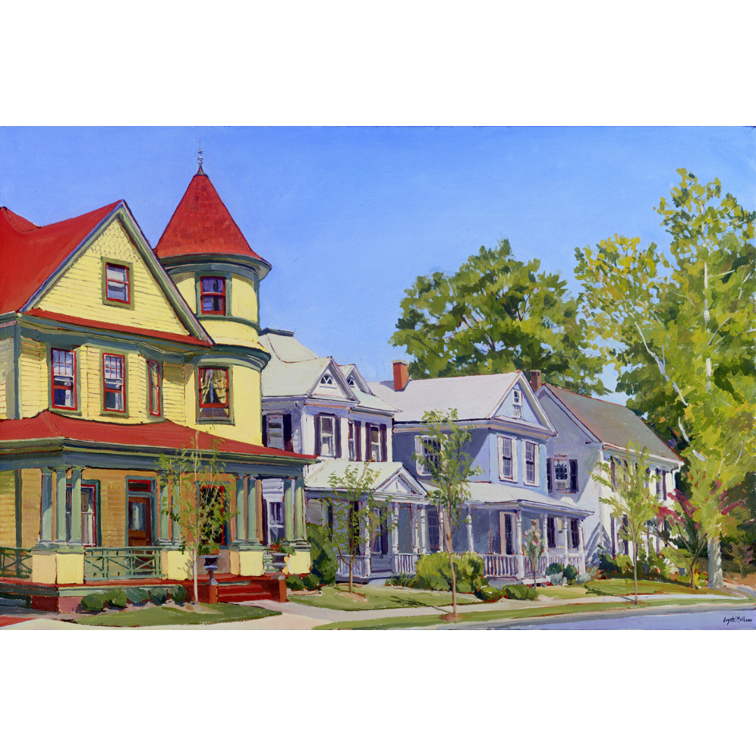 Shady Porches : Original painting by Crystal Moll
