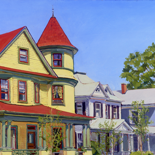 Shady Porches : Original painting by Crystal Moll