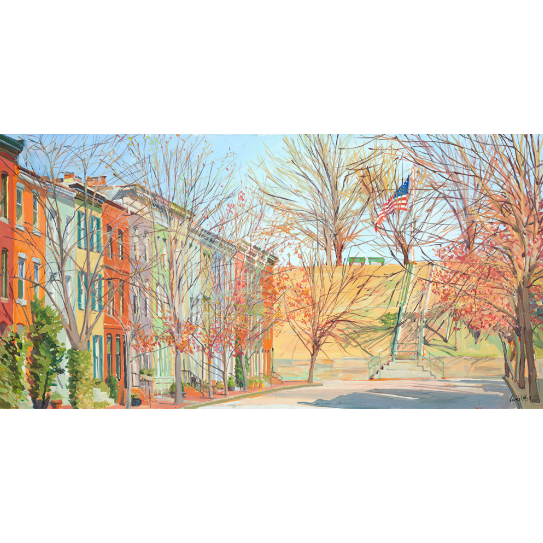 "Spring on Montgomery": FINE ART PRINT of an original painting by Crystal Moll