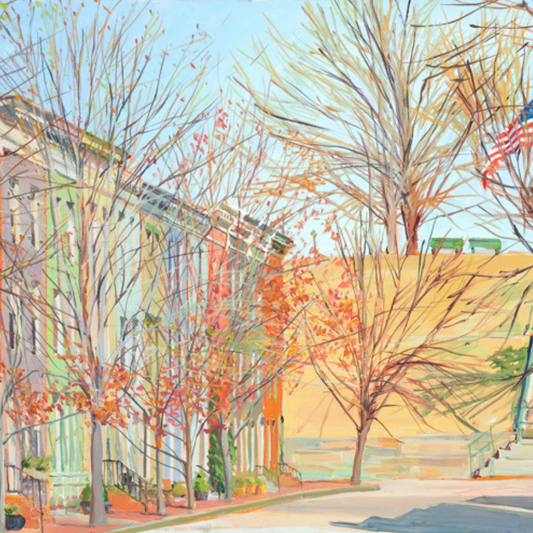 "Spring on Montgomery": FINE ART PRINT of an original painting by Crystal Moll