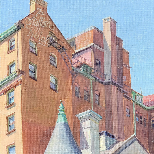 Strafford Hotel & Wedding Present: Original painting by Crystal Moll
