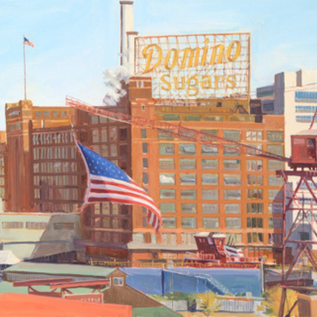 "Sweet Roof's View" Domino Sugars.  Fine Art Print of an Original Painting by Crystal Moll