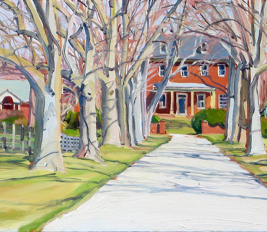 Tree Line Lane: Original painting by Crystal Moll