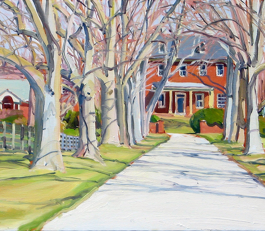 Tree Line Lane: Original painting by Crystal Moll