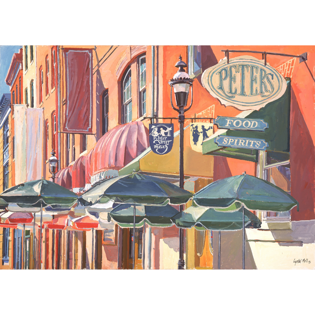 "Water Street": FINE ART PRINT of an original painting by Crystal Moll