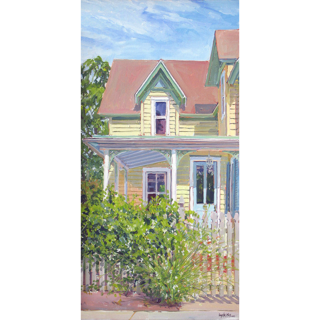 Yellow House : Original painting by Crystal Moll