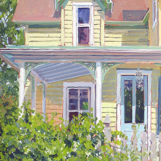 Yellow House : Original painting by Crystal Moll