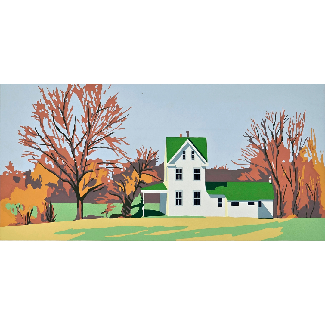 "Bob's Farm". SILKSCREEN PRINT by Crystal Moll
