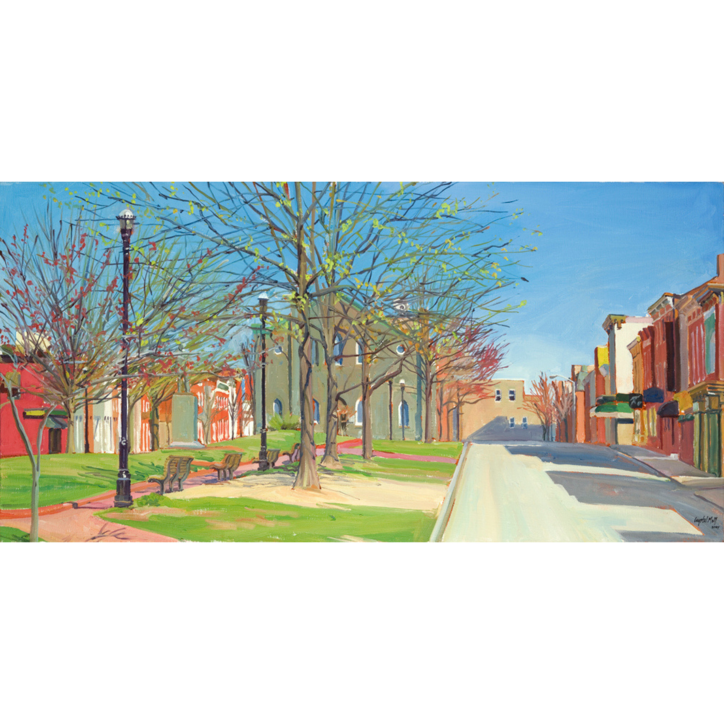 Canton Square: Original painting by Crystal Moll
