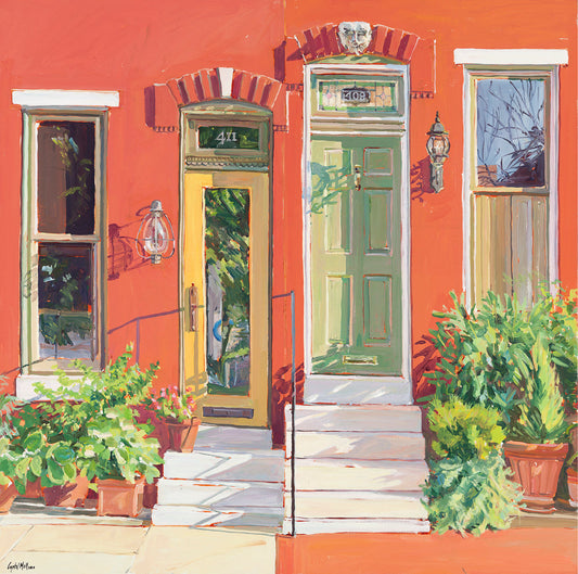 "Left Right Neighbors": FINE ART PRINT of an original painting by Crystal Moll
